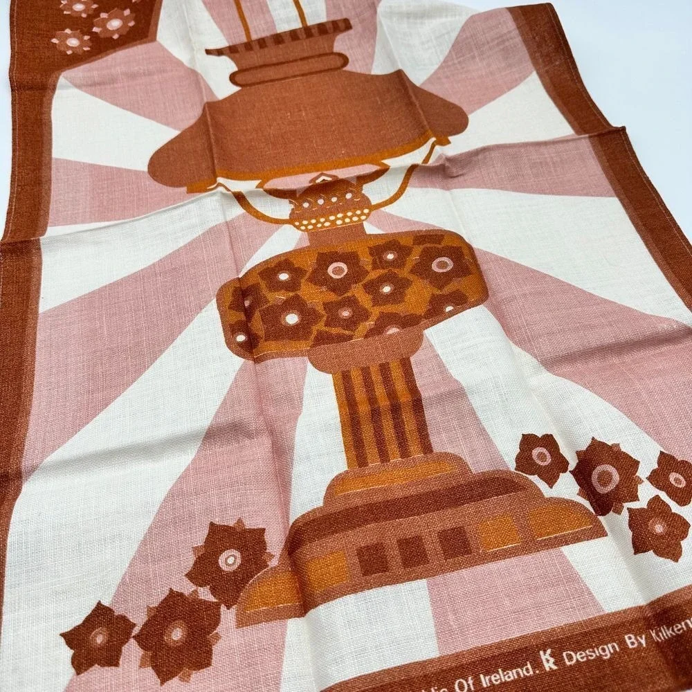 Vintage Kitchen Towel 100% Linen FINGAL Ireland Kilkenny Design 60s 70s‎ MCM